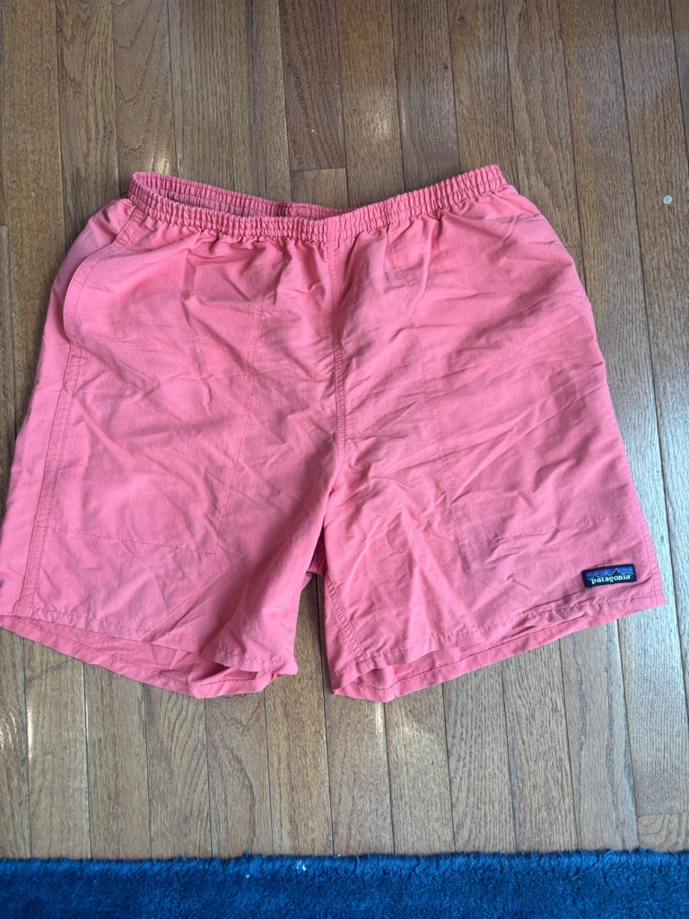 Patagonia Men's Netpmus Coral Pink Elastic-Waist Mesh Lined Swim Shorts